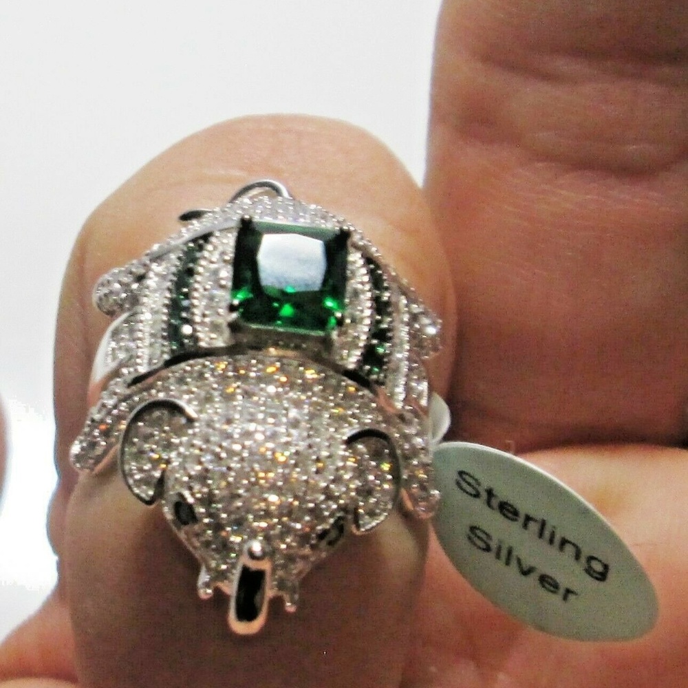 RING Sterling Silver 925 Size 7 women Elephant